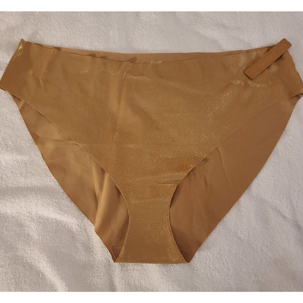 SKIMS Free Cut Bikini Underwear Women's SZ 4X Color Sienna Foil NWT